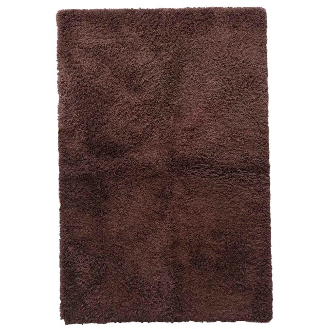 1970s Vintage Swedish Shag Rug 4.6' X 6.8' For Sale - Image 11 of 11