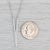 New 0.22ctw Diamond V Pendant Necklace 14k White Gold 15.5-17.5" Cable Chain For Sale In Greensboro - Image 6 of 6