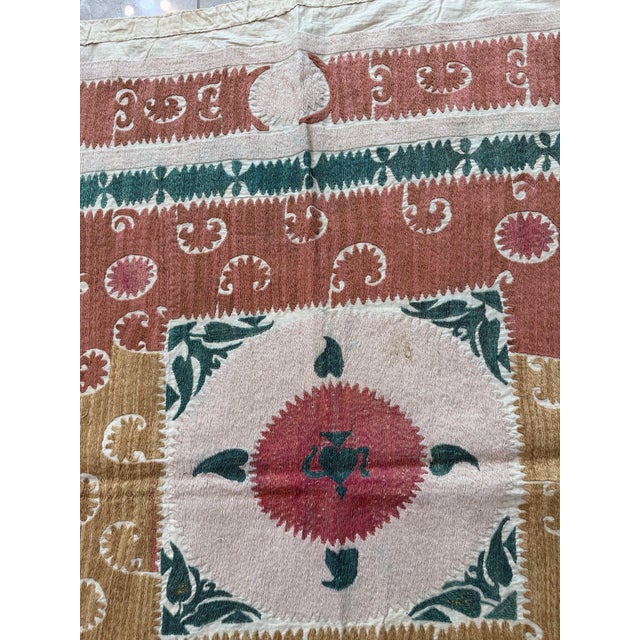 Textile Tashkent Suzani Wall Hanging Decor For Sale - Image 7 of 11