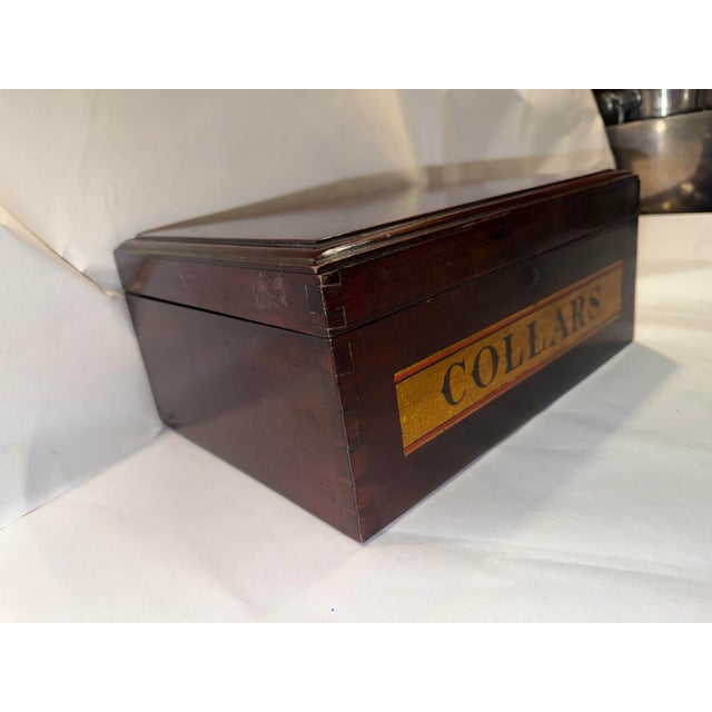 19th Century Gentleman's Retail Display or Dresser Box Marked "Collars" For Sale - Image 10 of 12