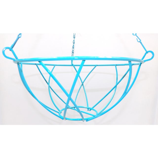 Vintage Aqua Hanging Fruit Basket Chairish