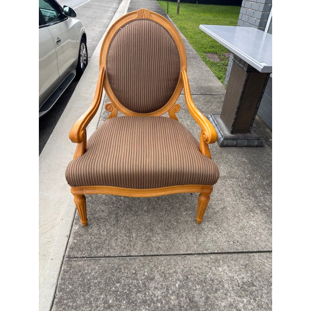 1990s Oversized French Louis XVI Style Chair For Sale In Nashville - Image 6 of 6