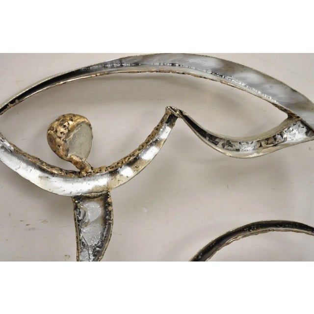 Colbert Collins 1980s Steel Metal Brutalist Ribbon Dancers Wall Art Sculpture For Sale - Image 11 of 12
