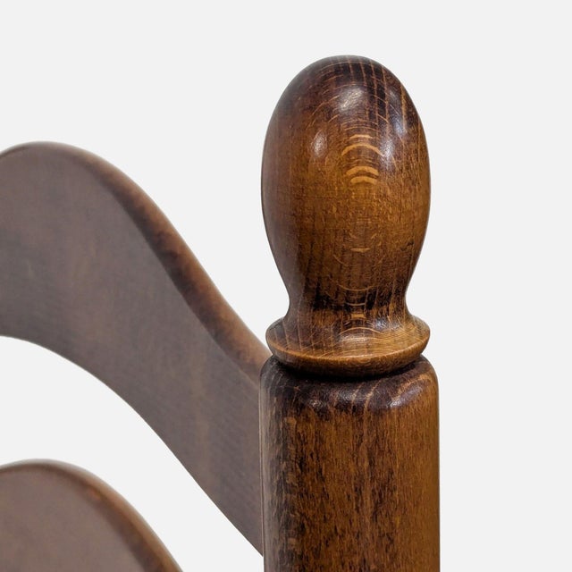 Wood Pottery Barn Ladderback Dining Side Chair For Sale - Image 7 of 8