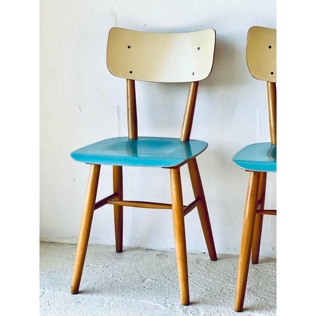Wood Dining Chairs from Ton, 1960s, Set of 4 For Sale - Image 7 of 18