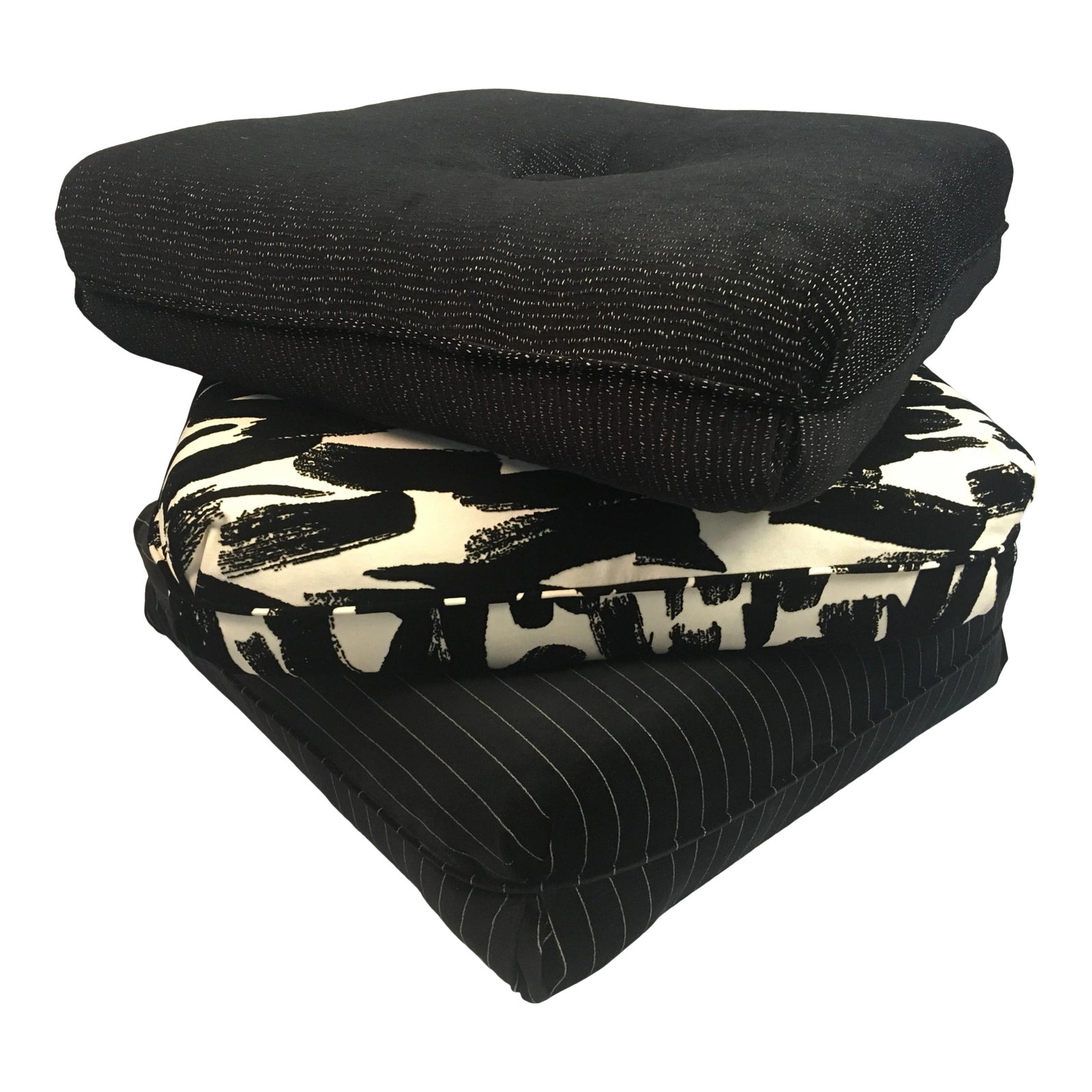 Contemporary Three Pillow Stool Chairish