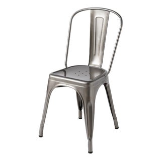 A Chair in Varnished Raw Steel from Tolix For Sale