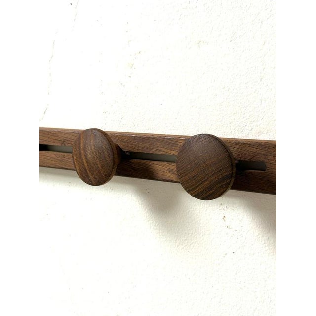 Teak Wall Coat Rack, 1970s For Sale - Image 4 of 6