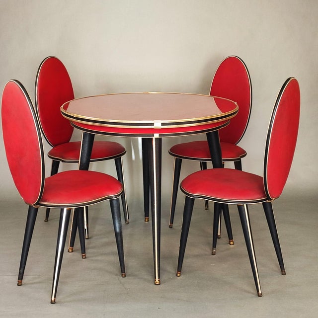 Table and Chairs by Umberto Mascagni, 1950s, Set of 5 For Sale - Image 5 of 5