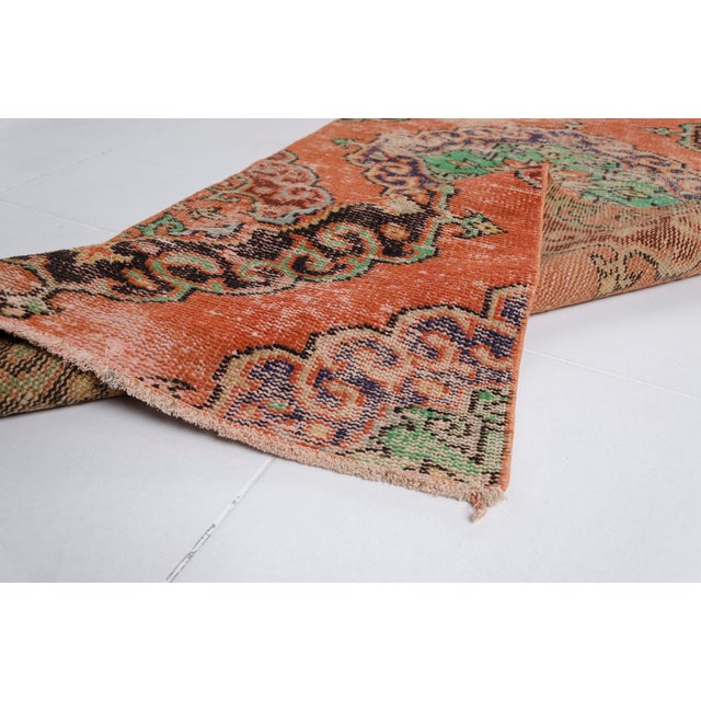 Terra Cotta 1960s Muted Terracotta Turkish Runner For Sale - Image 8 of 10