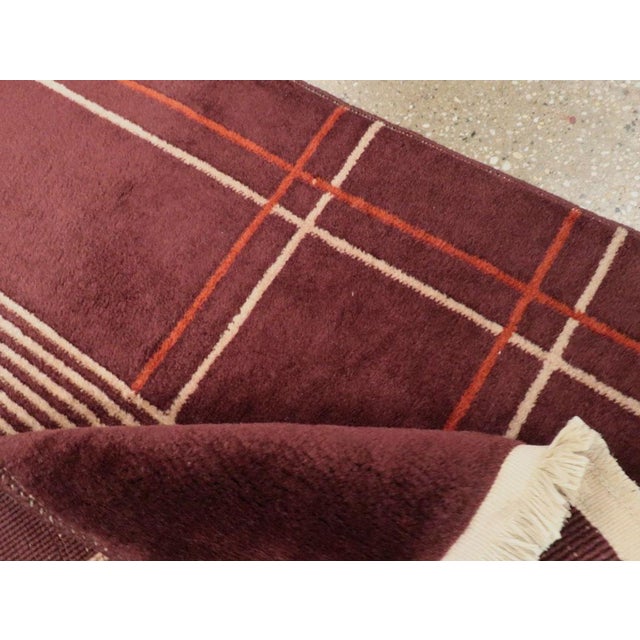 Galerie Shabab Collection Mid-20th Century Handmade Chinese Art Deco Throw Rug For Sale In New York - Image 6 of 7