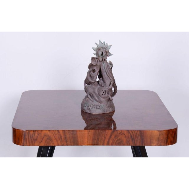 This remarkable ceramic sculpture dates back to the 1950s and represents a distinctive example of Czechoslovak production...