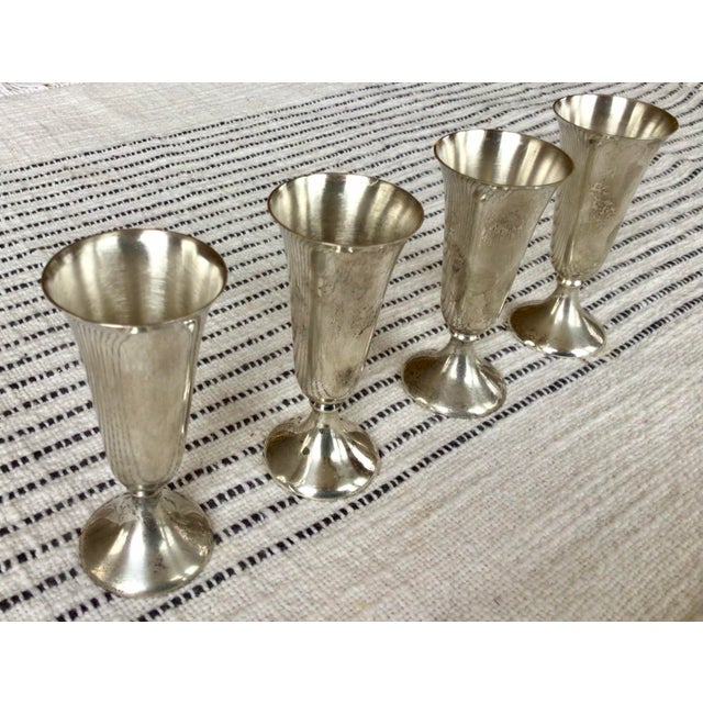 Metal 1960s Fisher Silversmiths Inc. Sterling Silver No. 90 Cordial Cups- Set of 4 For Sale - Image 7 of 12