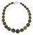 Green Natural Turquoise Beaded Necklace With Silver Spacers. For Sale