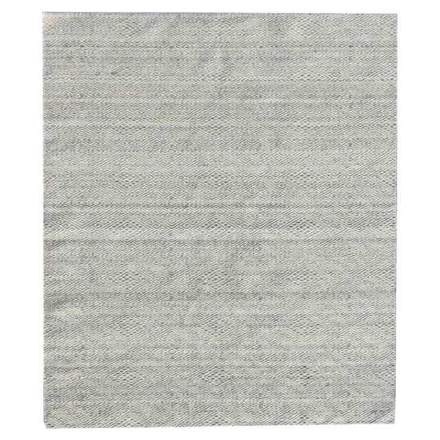 Handwoven European Style Flat Kilim Rug For Sale