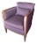 Late 20th Century Kravet Furniture Handmade Contemporary Armchair With Walnut Frame and Rich Purple Upholstery For Sale