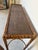 Wood Vintage Faux Tiger Bamboo Wrapped Rattan Console Table For Sale - Image 7 of 16