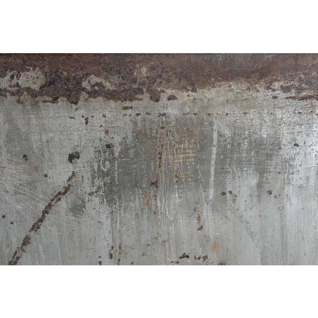 Dove Gray Vintage British Colonial Metal Document Cabinet For Sale - Image 8 of 9