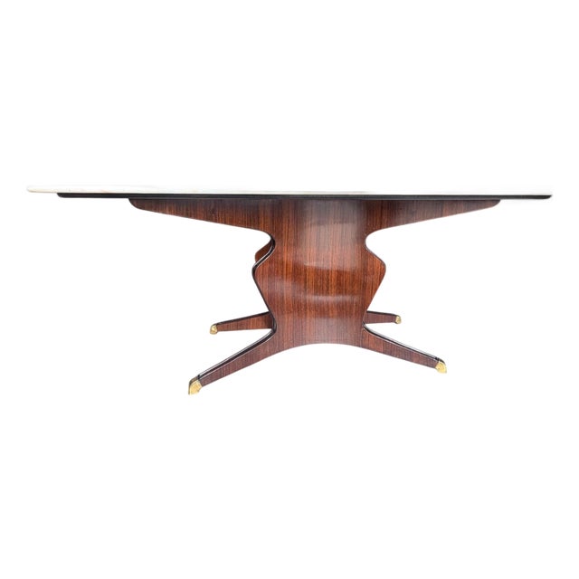 Dining Table in Mahogany by Osvaldo Borsani, 1950s For Sale