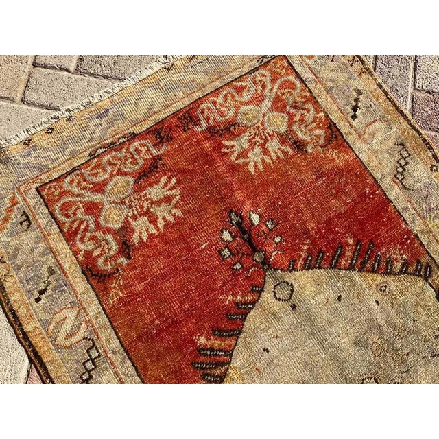 1960s Vintage Turkish Hand Knotted Area Rug - 39" X 78" For Sale - Image 5 of 10