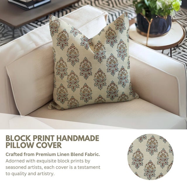 Add a touch of timeless elegance to your space with the Fabdivine "Samrat" Pillow Cover, beautifully handcrafted using...
