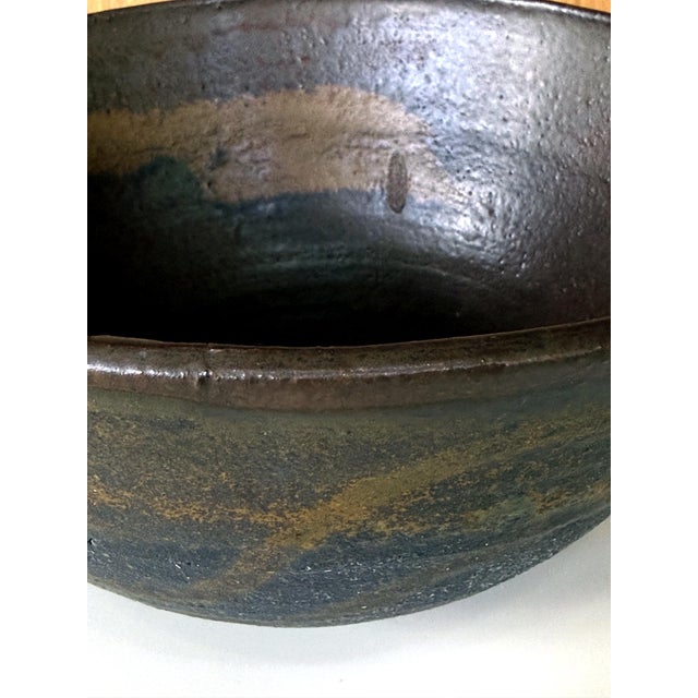 Large Ceramic Bowl with Abstract Glaze by Toshiko Takaezu For Sale In Atlanta - Image 6 of 15