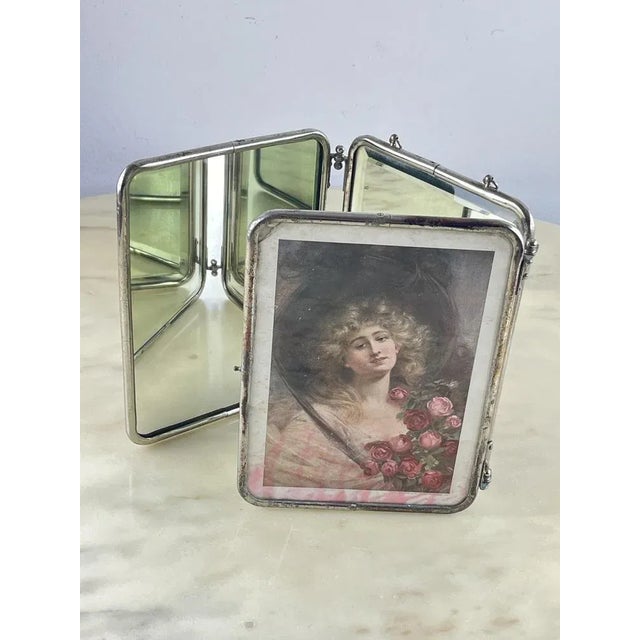 Mid-Century Folding Mirror, 1940s For Sale - Image 11 of 13