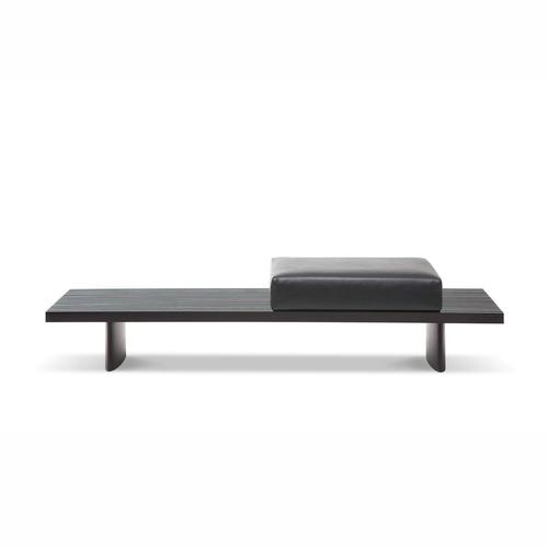 Refolo Modular Sofa in Wood and Black Leather by Charlotte Perriand for Cassina For Sale - Image 10 of 14