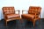 Wood Swedish Teak and Leather Kuba Armchairs by Bertil Fridhagen for Br. Andersson, 1950s, Set of 2 For Sale - Image 7 of 11