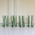 Set of 4 Size: 5.75"H x 3.25"W Green/Clear Striped Murano Glass Tumblers Made in Italy | Hand-painted Brand new