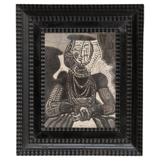 1970s Pablo Picasso, Black and White Archive Image of Pablo Picasso, 1972, Photograph, Framed For Sale - Image 5 of 12