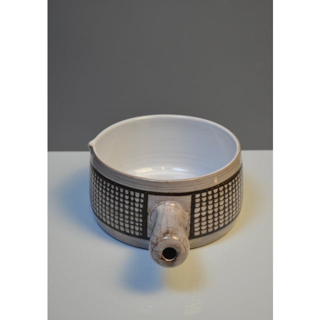 Black Handled Ceramic Bowl by Émile Masson, France, 1960s For Sale - Image 8 of 11