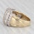 Modern 1.34ctw Baguette Diamond Ring 18k Yellow Gold Size 5.25-5.5 For Sale - Image 3 of 8