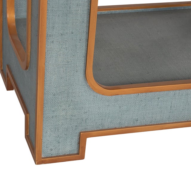 2020s Yangon Raffia Console - Blue For Sale - Image 5 of 5