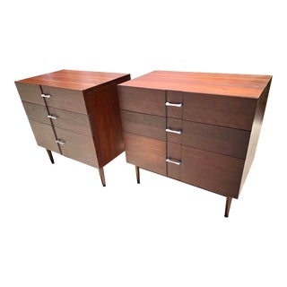 Mid Century Modern Bachelor Chests/ Nightstands/ Dressers by Kipp Stewart for the American Design Foundation Group - Pair For Sale