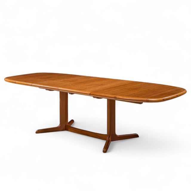 Mid-Century Modern Ansager Mobler Mid Century Danish Teak Hidden Leaf Expanding Dining Table With 2 Leaves For Sale - Image 3 of 14