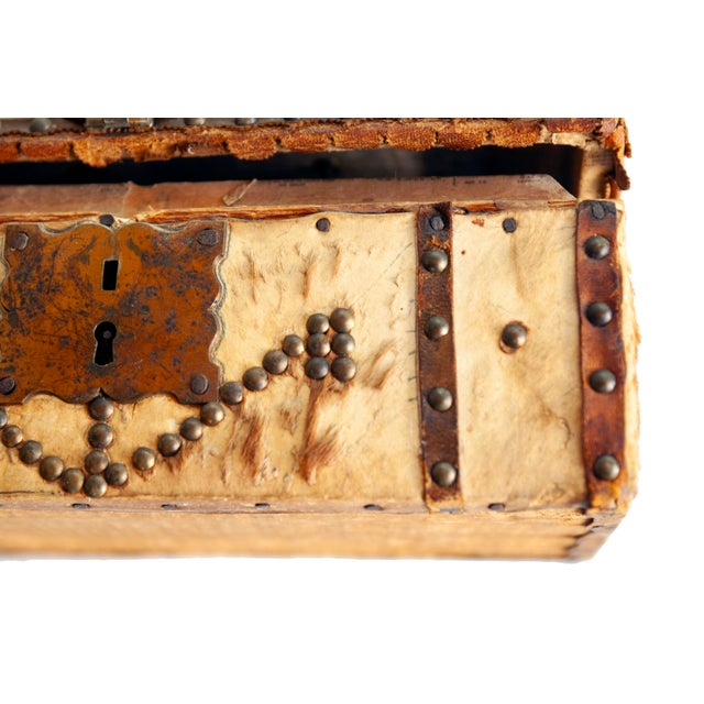 Cream Antique Handmade Box For Sale - Image 8 of 13