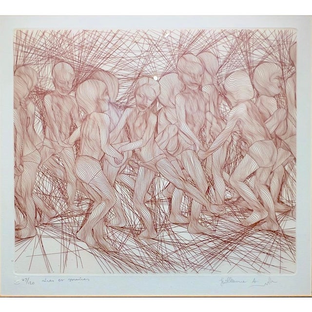 "Rires et Sourires" (Smiles and Laughter) by artist Guillaume Azoulay (Morocco, 1949- ). Pencil-signed and numbered...