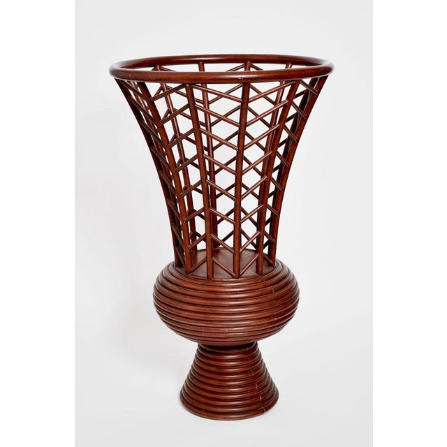 Decorative Rattan Vase, 1970s For Sale - Image 6 of 6