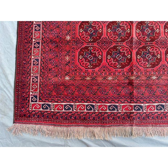 Fine Quality Red Bokhara Hand-Knotted Wool Rug - 7'9" X 5'5" For Sale - Image 9 of 16