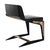 "Silenzioso" Chair With Stainless Steel and Bronze Details For Sale - Image 4 of 9