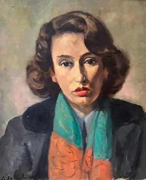 Alexandre De Spengler, Lady Portrait, Oil on Canvas, 1948