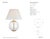 AERIN by Visual Comfort Signature Morton Large Table Lamp in Clear Glass with Linen Shade Designer: AERIN Height: 30.5"...