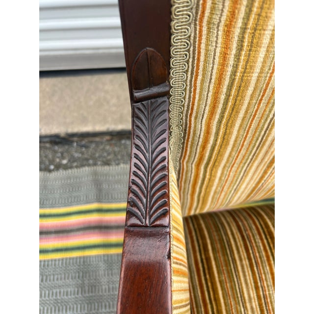 Wood Pair of Carved Mahogany French Empire Fauteuil Armchairs Attributed to Jacob Freres, Circa 1800 For Sale - Image 7 of 18