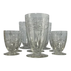 Vintage Crystal Ice Tea and Juice Glass Set- 8 Pieces