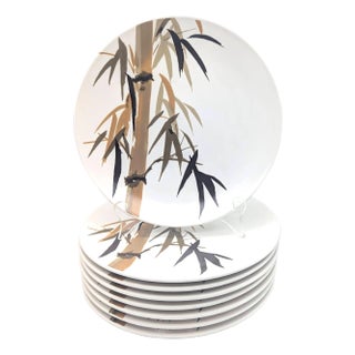 1970s Mikasa Vera Neumann Bamboo "Branch" Dinner Plates, Set of 8 For Sale