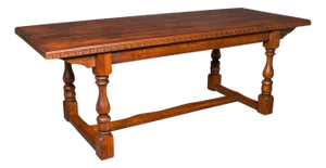 6 Seat Antique Dining Table, English, Oak, Country Kitchen, Refectory, Edwardian