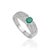 Classic Oval Emerald Diamond Statement Band Ring in Sterling Silver, Size 7 For Sale - Image 9 of 13