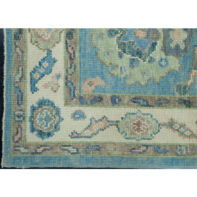 Turkish Oushak Runner Rug 2'11" x 13'2" #17192 For Sale - Image 4 of 8