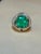 9 Ct Cushion Colombian Emerald & Diamond 2.5 Ct Ring Platinum Ring, Estate For Sale In New York - Image 6 of 8